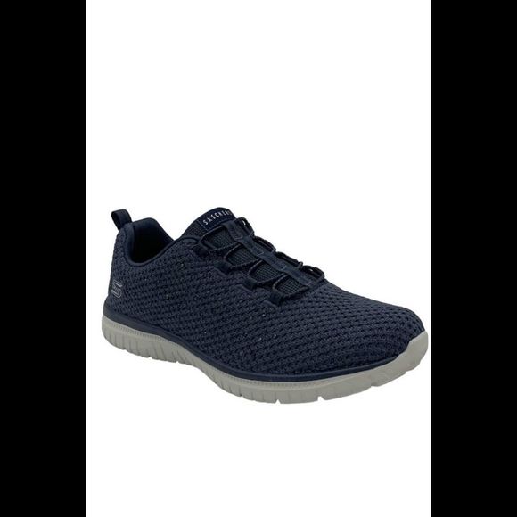 Skechers Virtue Rhinestone Vegan Sneakers Glamour Navy - Wide - Picture 1 of 3